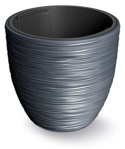 Prosperplast Kvetináč s vkladom FURU antracitový, variant 39 cm
