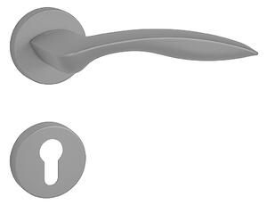 Dverové kovanie MP FO - CHICAGO - R (ANT - Antracit), kľučka pravá-guľa, Otvor na cylidrickou vložku, MP antracit