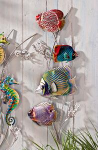 Nástenná dekorácia Farebné ryby, 70 cm