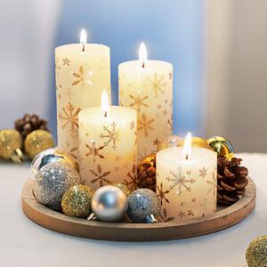 Weltbild Dekoračná sada so sviečkami Biele Vianoce