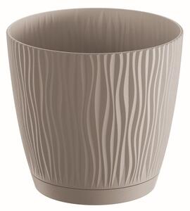 Prosperplast Kvetináč Sandy s miskou mocca, variant 16,8 cm