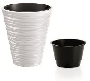 Prosperplast Kvetináč Small Sand s vložením biely, variant 34,5 cm