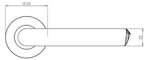 Dverové kovanie MP GK - CRYSTAL - R (BN - Brúsená nerez), kľučka-kľučka, Bez spodnej rozety, MP BN (brúsená nerez)