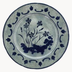 Porcelánové plytké taniere Vienna Gray Flowers, 6 ks