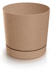 Prosperplast Kvetináč TUBOS P ECO WOOD svetlohnedý matný, variant 19,8 cm
