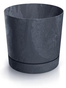 Prosperplast Kvetináč TUBOS P betónový efekt antracitová matná, variant 14,8 cm