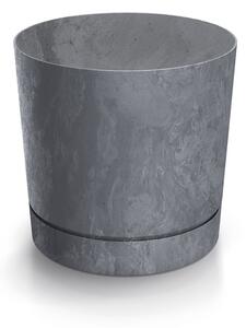 Prosperplast Kvetináč TUBOS P s betónovým efektom odtieň marengo matný, variant 17,8 cm