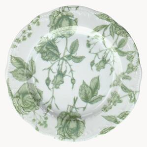 Porcelánový raňajkový tanier Vienna Green Roses