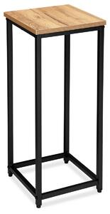 TZB Kvetinový stojan Loft Arben 60 cm čierny/dub Craft