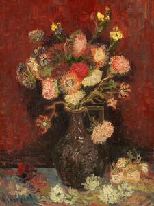 Obrazová reprodukcia Vase with Cinese Asters & Gladioli (Vintage Flowers) - Vincent van Gogh, (30 x 40 cm)