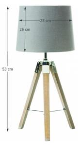 Stolná lampa, sivá, JADE TYP 2 8008-17B