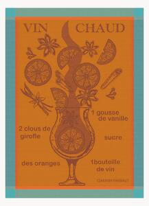 Žakárové kuchynské utierky Vin Chaud Mandarine, 4 ks