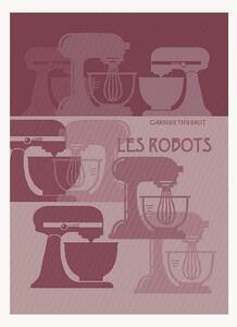Žakárové kuchynské utierky Les Robots Framboise, 4 ks