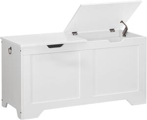 Lavica s úložným priestorom Vasagle Byvak 100 cm biela