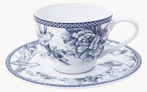 Porcelánové šálky na čaj's podšálkami Kensington, 4 ks