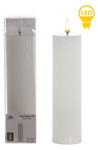 Mondex LED sviečka IDALIA 21 cm biela