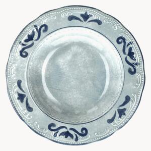 Porcelánové hlboké taniere Wienna Gray Flowers, 6 ks