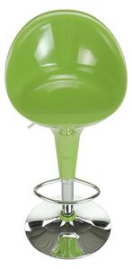 KONDELA Barová stolička, zelená/chróm, ALBA NOVA