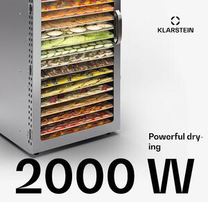Klarstein Captain Jerky 200, sušička potravín, 2000 W, 30-90 °C, 24-hod. časovač, nehrdzavejúca oceľ
