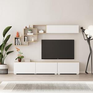 Moderná TV stena Houseland Free du zafírová/biela