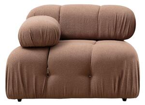 Hanah Home Modul pohovky Bubble bouclé hnedý ľavý