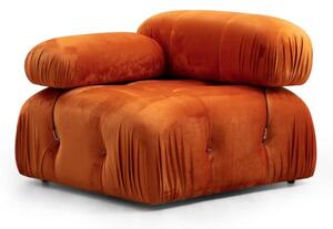 Hanah Home Modul pohovky Bubble zamat oranžový ľavý
