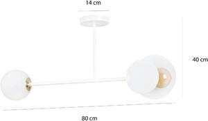 Emibig Modo stropné svietidlo 2x60 W biela 613/2