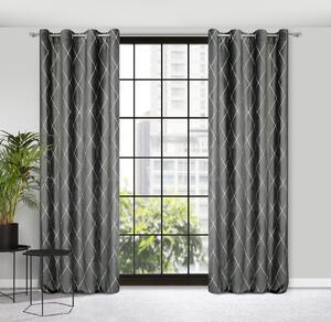 ZATEMŇOVACÍ ZÁVES NA KRÚŽKOCH PIERRE CARDIN MARGO 140X250 CM STRIEBORNÁ
