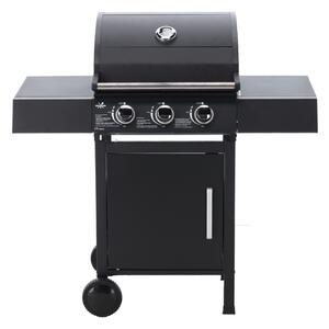 CH Záhradný plynový gril s 3 horákmi 8,1 kW - čierna