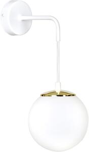 Emibig Ognis nástenná lampa 1x40 W biela-zlatá-mliečna 967/K1