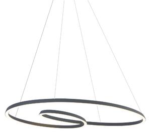 Škandinávske závesné svietidlo čierne 110 cm vrátane LED 3-stupňové stmievateľné - Circuit