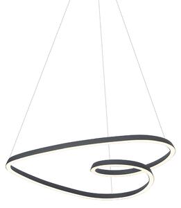 Škandinávske závesné svietidlo čierne 72 cm vrátane LED s 3-stupňovým stmievaním - Circuit