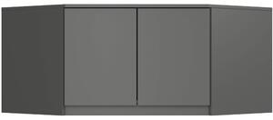 Ak furniture Nástavec na rohovú šatníkovú skriňu CLP 100 cm grafitovo šedý