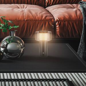 LED stolová lampa Brilo unplugged Gila, zlatá/čierna 21 cm, Čierna, kov, Moderný, Stojacie svietidlo