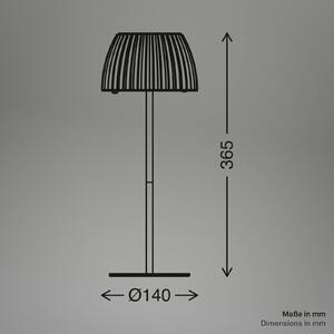 Stolová LED lampa Loca, hnedá, výška 36 cm, kov/plast, Hnedá / hrdzavá, Obývacia izba / jedáleň, kov, Moderný, Stojacie svietidlo