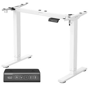 SONGMICS Nastaviteľný elektrický rám pracovného stola Vasagle Prom 90/140 cm biely