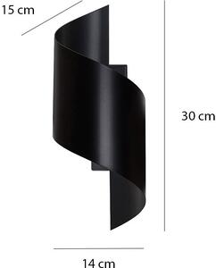 Emibig Spiner nástenná lampa 1x60 W čierna 920/2