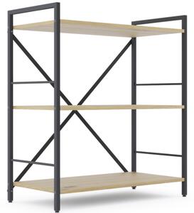 Policový regál LOFT 90x80x40 3 políc Farebné prevednie: Dub-Antracit