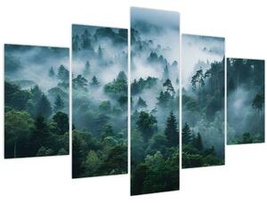 Obraz - Les v hmle (150x105 cm)