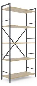 Policový regál LOFT 170x80x35 5 políc Farebné prevednie: Dub-Antracit