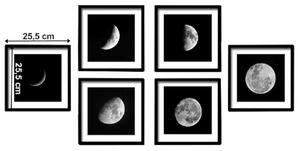 Tempo Kondela Zasklený tlačený obraz, biela/čierna, DX TYP 10 Mesiac