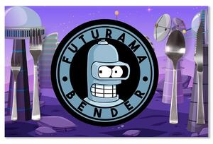 Sablio Prestieranie Futurama Bender Planéta s vysielačmi: 40x30cm
