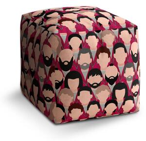 Sablio Taburet Cube Money heist Anonymné tváre - 40x40x40 cm