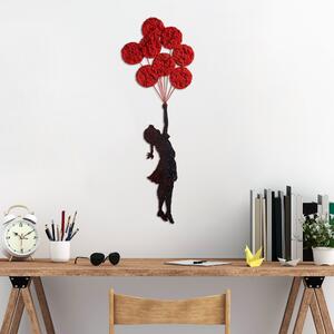 Wallity Nástenná kovová dekorácia Banksy 11-1 čierna/červená