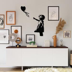 Wallity Nástenná kovová dekorácia Banksy 14 čierna