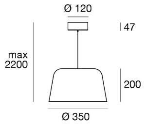 LED závesné svietidlo Delfi_P, biele, Ø 35 cm, kov, Biela / opálová, Obývacia izba / jedáleň, Hliník, Moderný, Závesné svietidlo