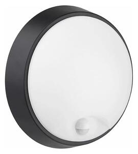 LED Vonkajšie nástenné svietidlo so senzorom LED/12W/230V IP65 čierna
