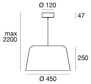 LED závesné svietidlo Delfi_P, biele, Ø 45 cm, kov, Biela / opálová, Obývacia izba / jedáleň, Hliník, Moderný, Závesné svietidlo
