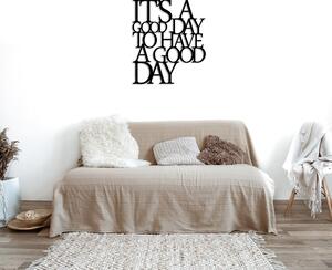 Wallity Nástenná kovová dekorácia Good Day černá