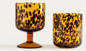 Pohár na stopke VETRA leopardí vzor 006899 280 ml